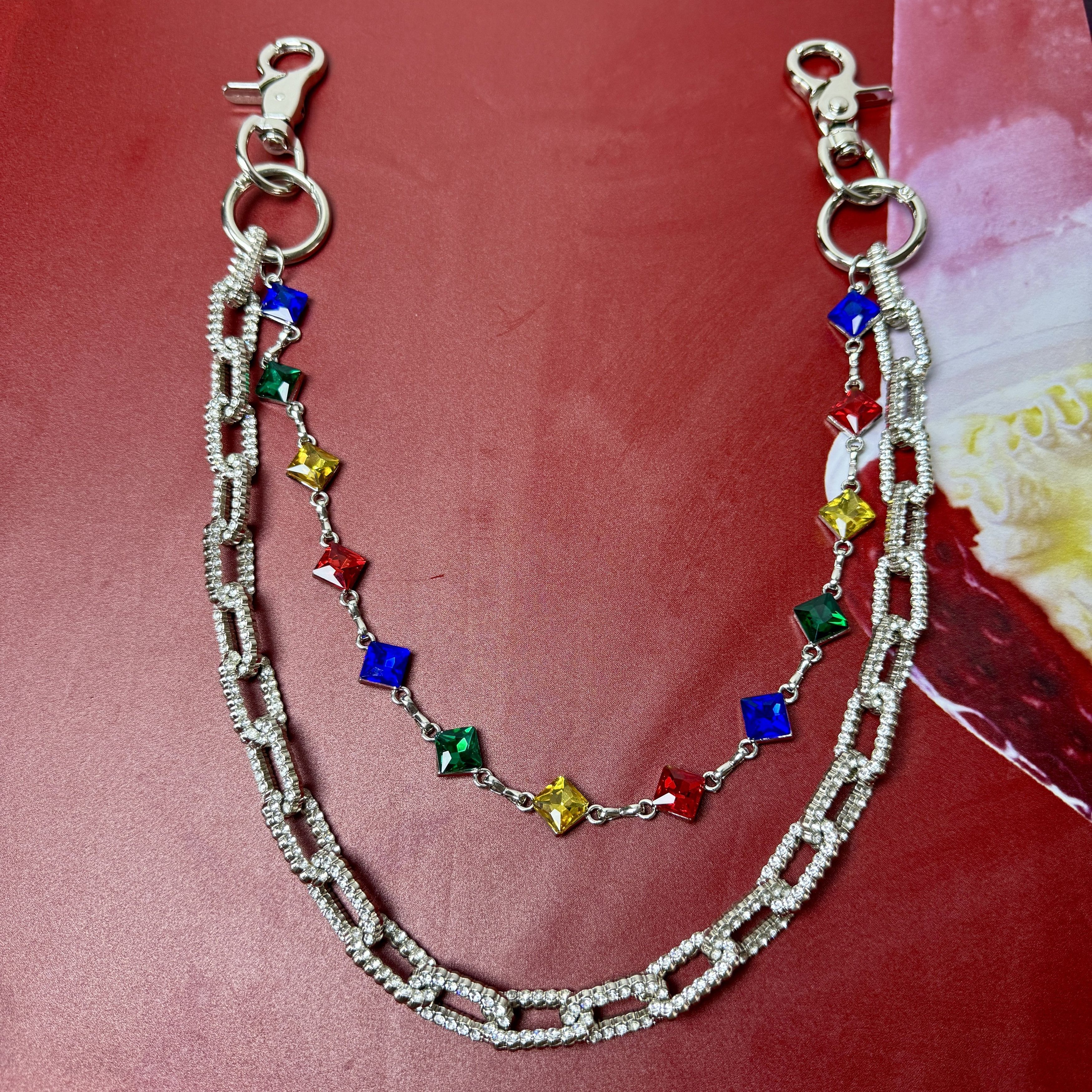 Jewelry Double Layered Colorful Wallet Chain Size ONE SIZE - 2 Thumbnail