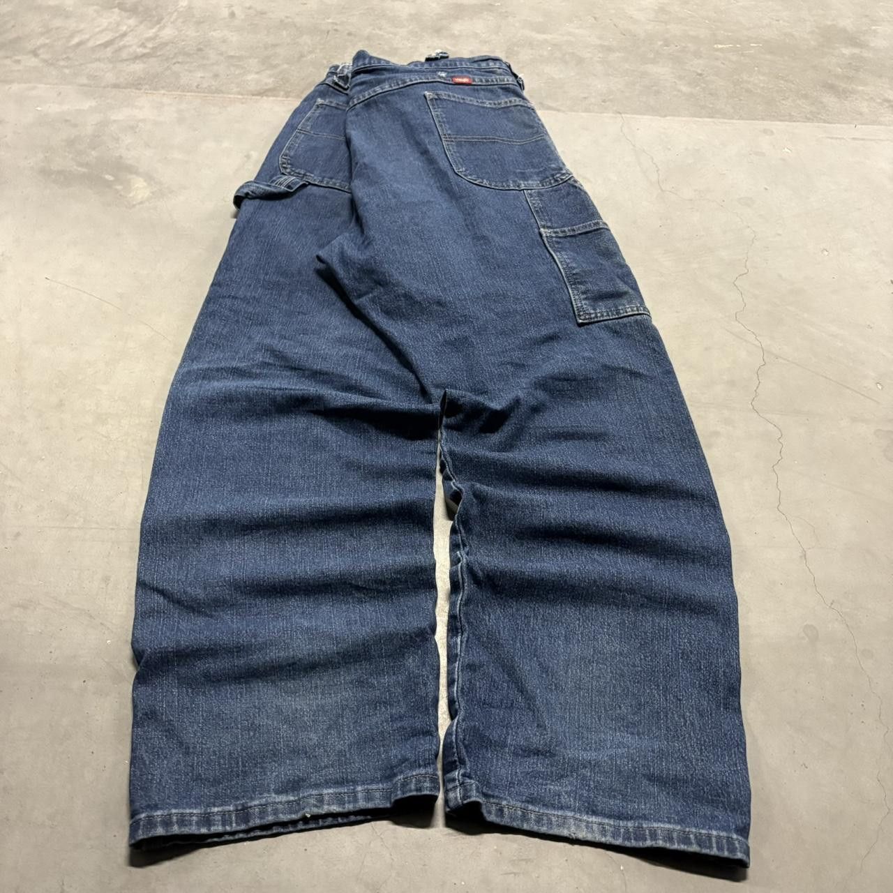 Vintage Crazy Vintage Y2K/2000s Baggy Carpenter Dark Blue Wash Denim Jeans! Size US 44 / EU 60 - 5 Thumbnail