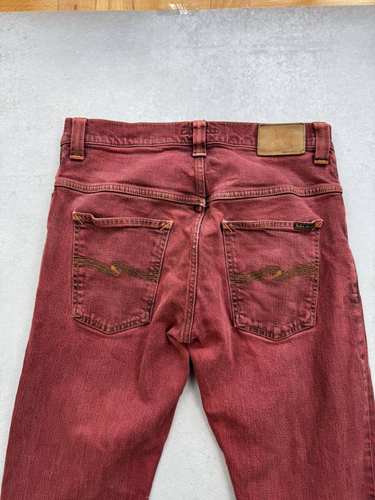 Nudie Jeans Vintage Nudie Jeans Thin Finn Burgundi Skini Jeans Size US 32 / EU 48 - 15 Thumbnail