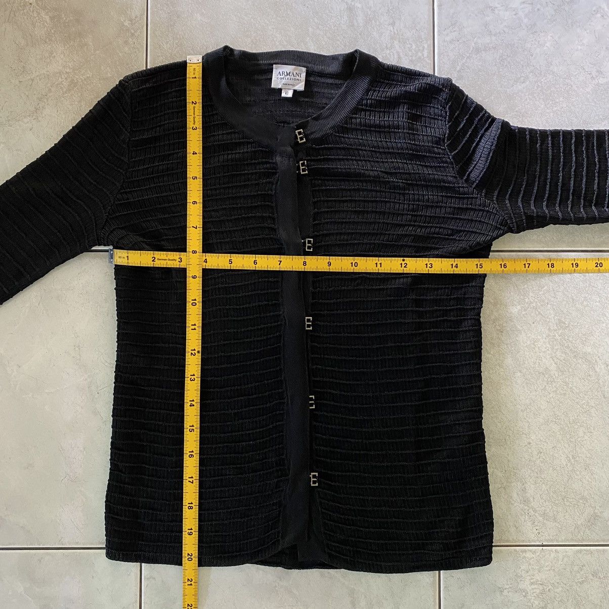 Armani Collezioni Vintage Armani Collezioni Made in Italy Ribbed Knit Cardigan Size S / US 4 / IT 40 - 20 Thumbnail