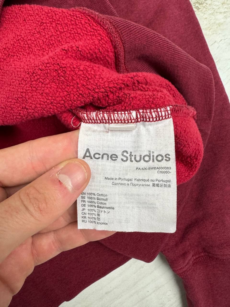 Acne Studios Acne Studios Crew Neck Sweatshirt Oversized Burgundy Size US XS / EU 42 / 0 - 9 Thumbnail