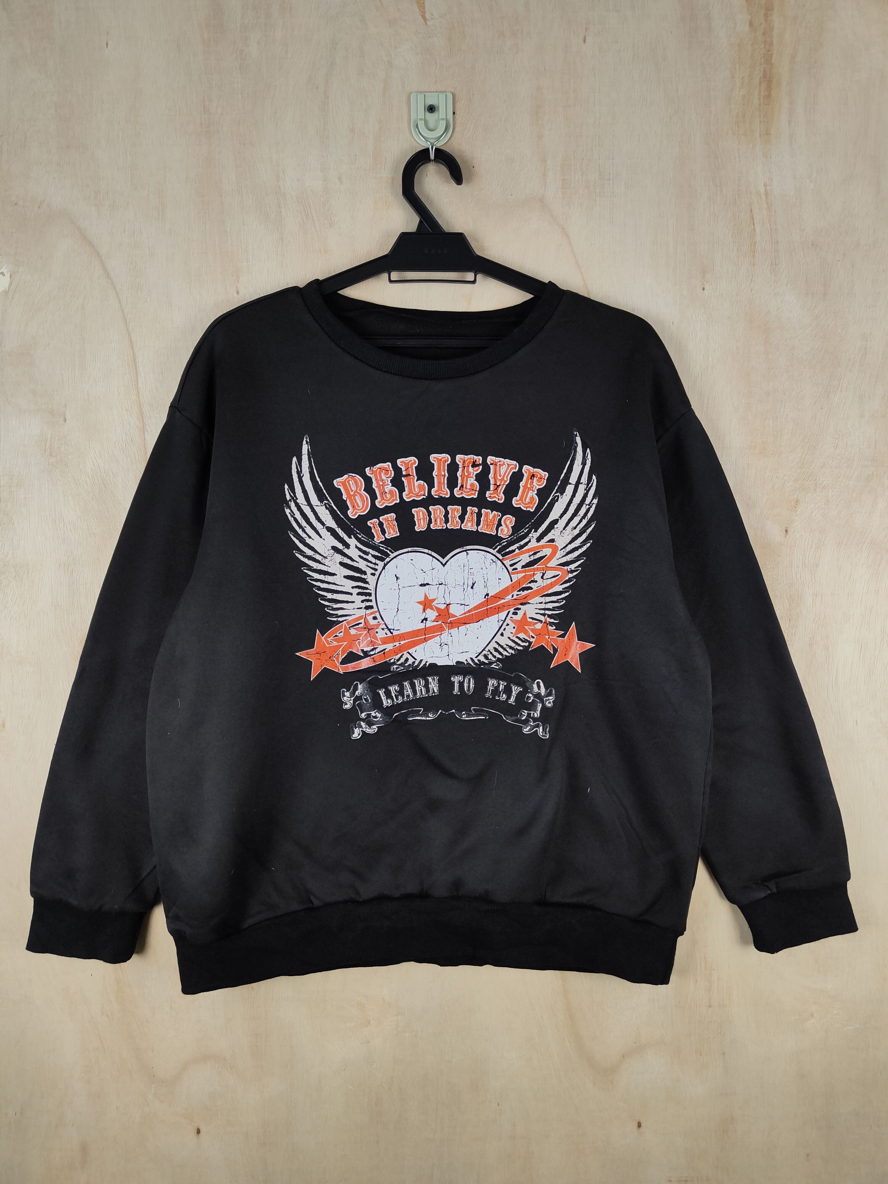 image of Vintage Shein Black Sweatshirts S2557, Men's (Size Large)