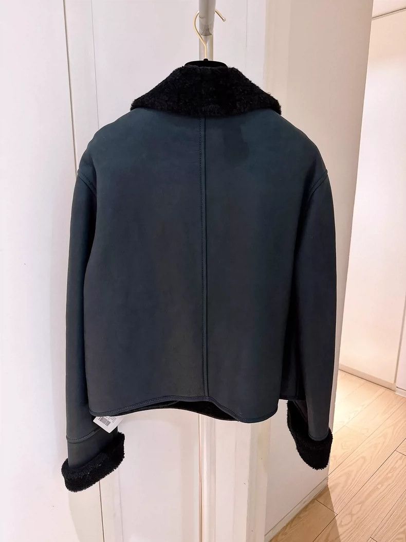 Loewe LOEWE Black lamb fur coat with turned-down collar Size S / US 4 / IT 40 - 2 Thumbnail