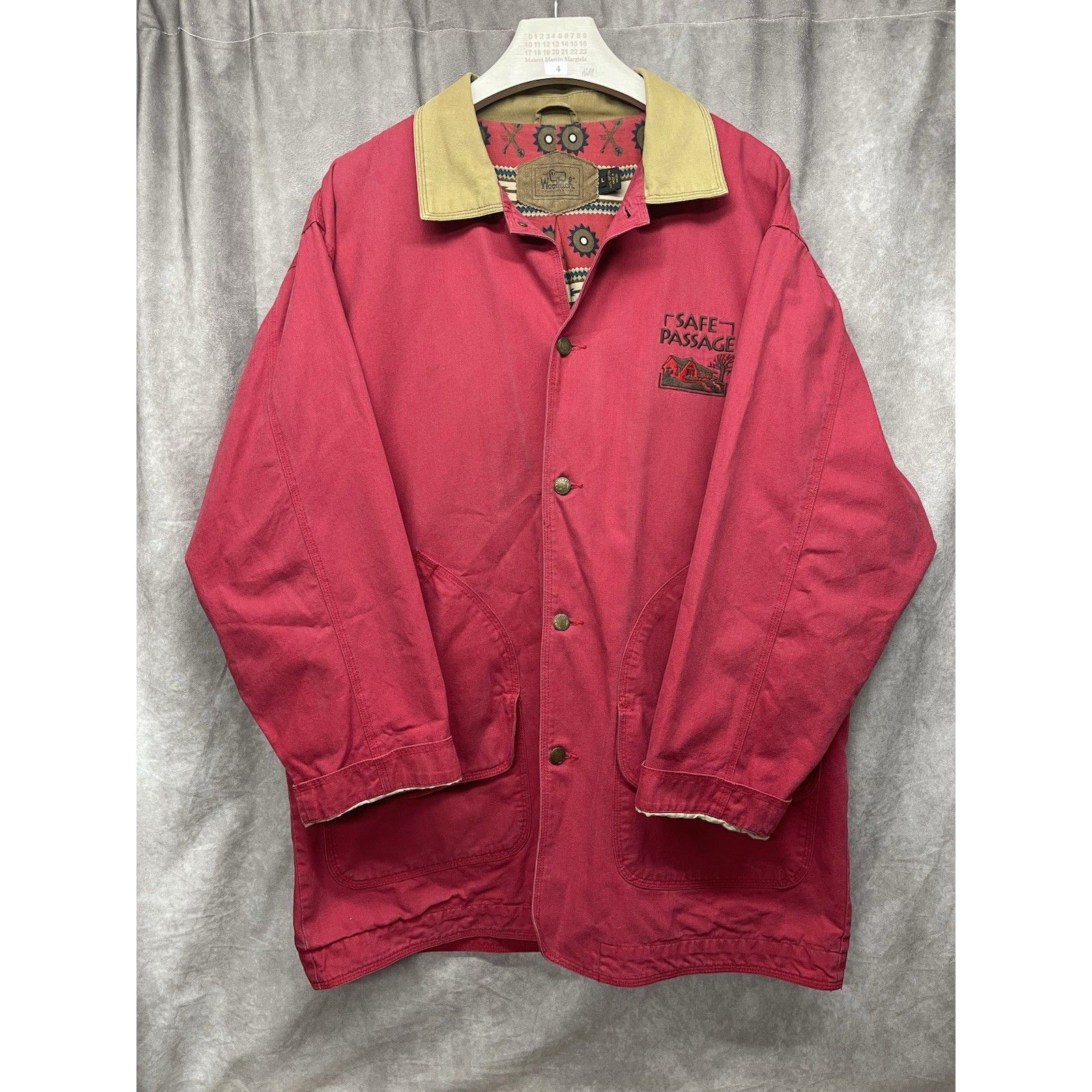 Other VINTAGE 90S WOOLRICH SANTA FE RED CANVAS AZTEC BLANKET LINED Size US L / EU 52-54 / 3 - 2 Thumbnail