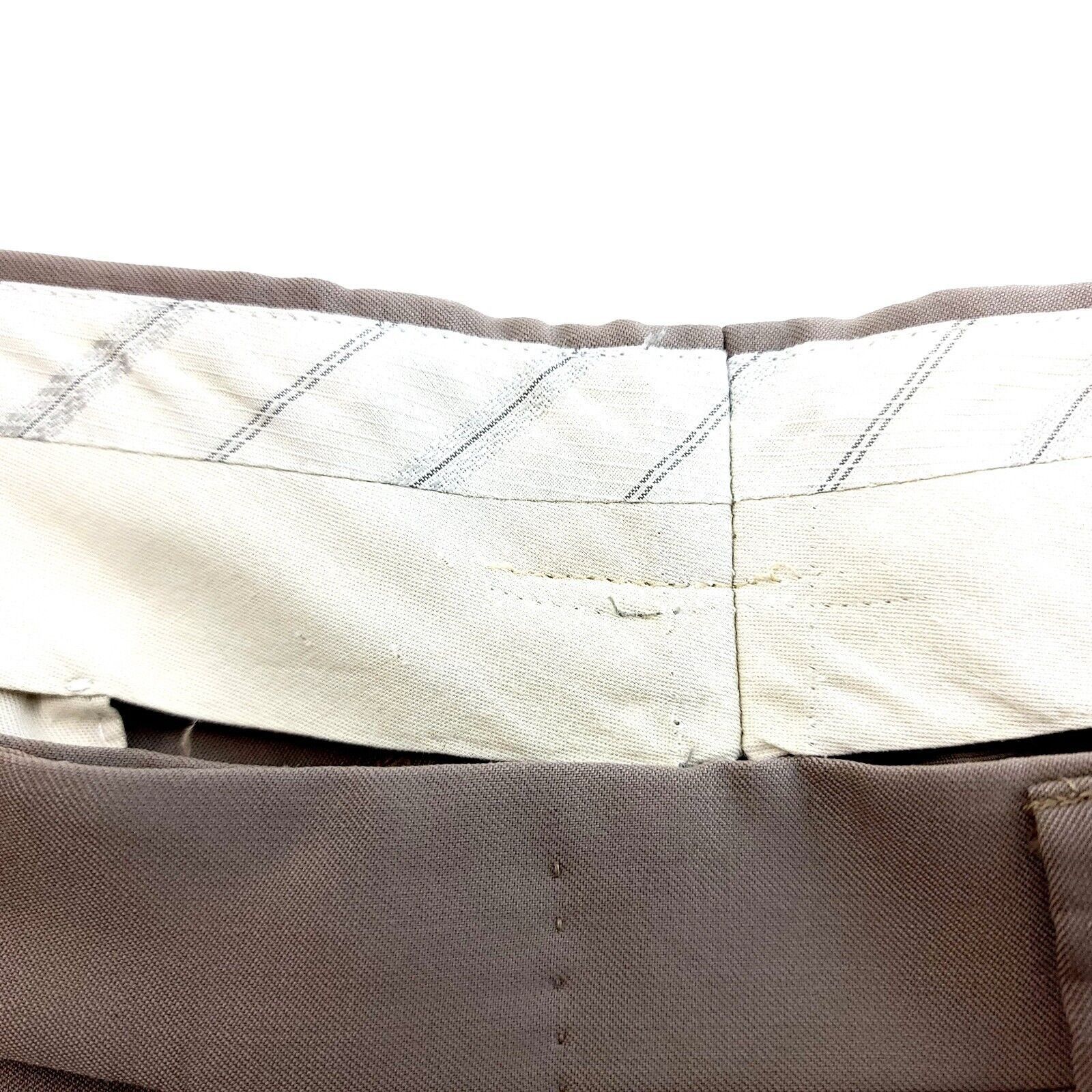 Ermenegildo Zegna Ermenegildo Zegna Tan Super 100s Fine Worsted Wool Pleated D Size 38R - 4 Thumbnail
