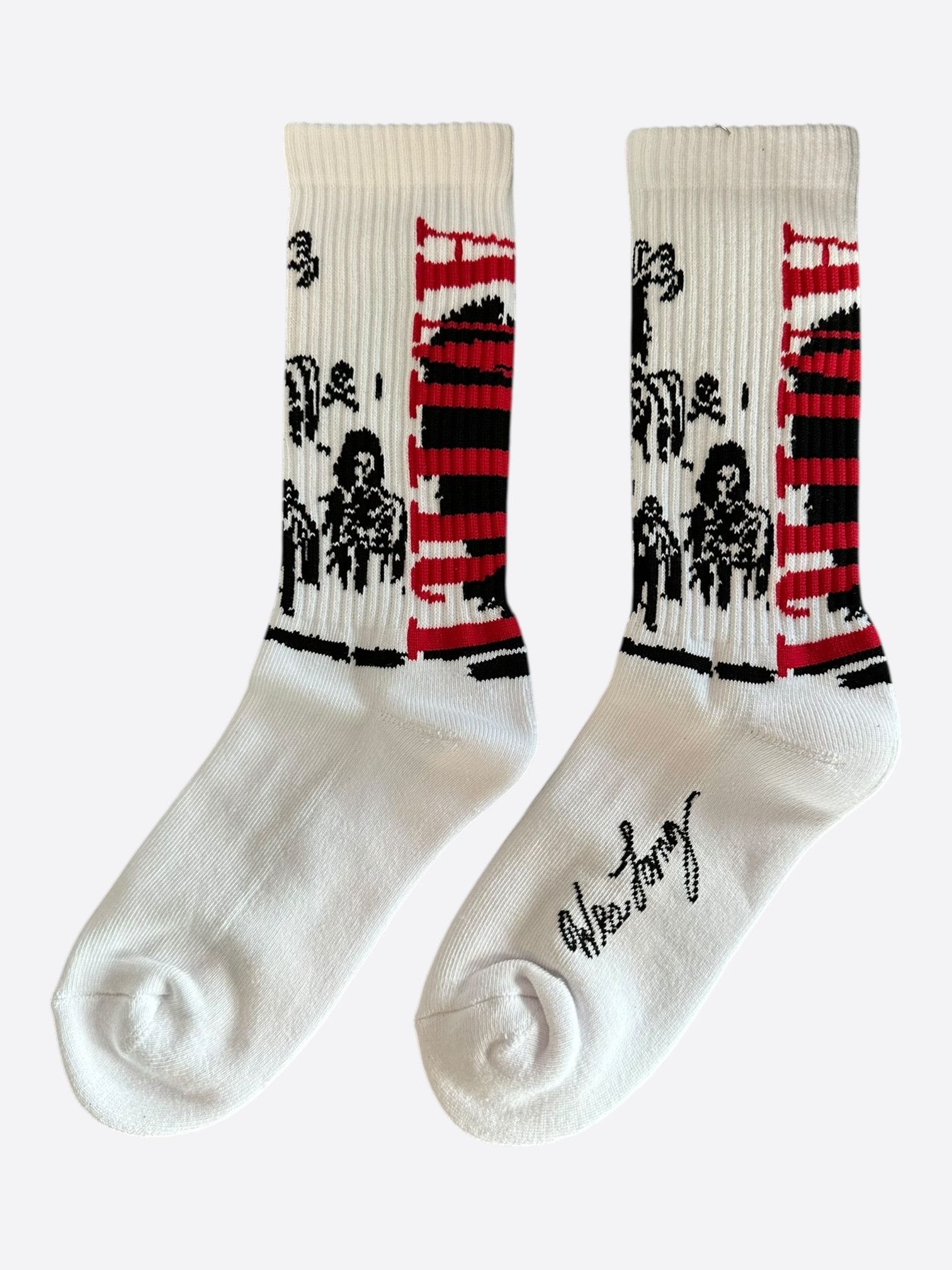 Amiri Amiri Wes Lang White & Multicolor Reaper Socks Size ONE SIZE - 2 Thumbnail
