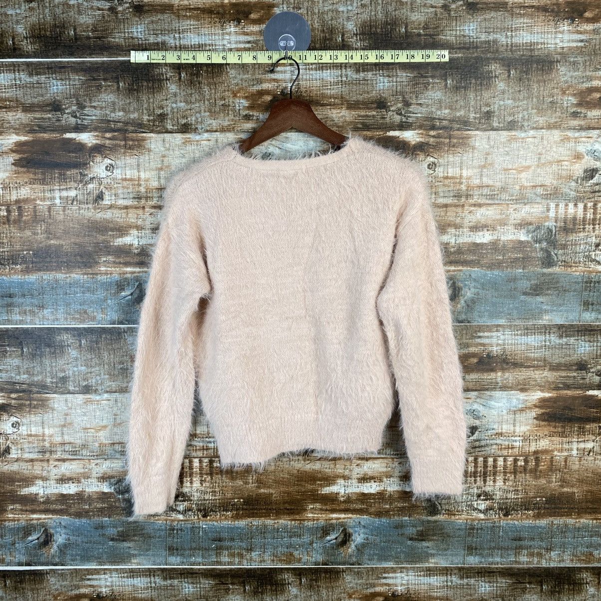 Japanese Brand DL Te Chichi Pink Mohair fur shaggy Knitwear #C1086 Size XS / US 0-2 / IT 36-38 - 12 Thumbnail