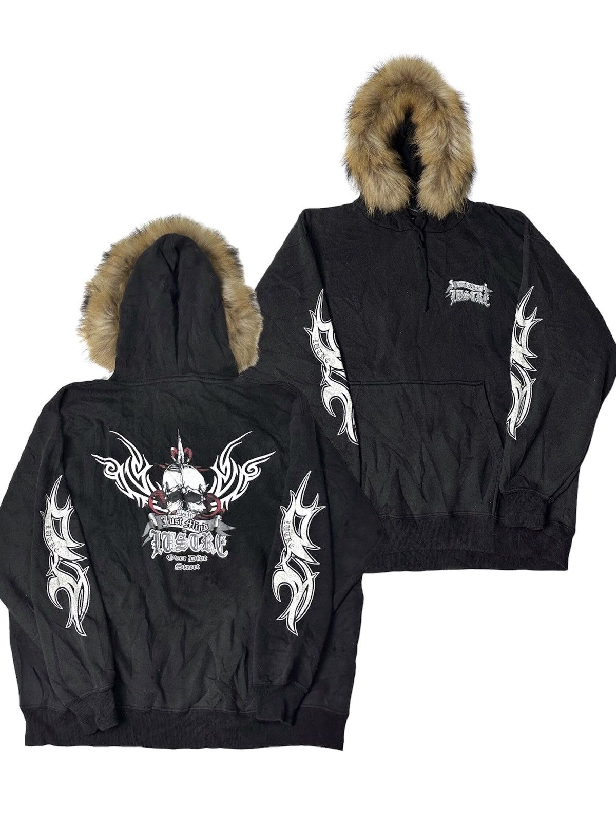 If Six Was Nine × Japanese Brand × Le Grande Bleu (L.G.B.) Fur Hoodie Tribal Skulls Lustre ifsixwasnine lgb style Size US L / EU 52-54 / 3 - 1 Thumbnail