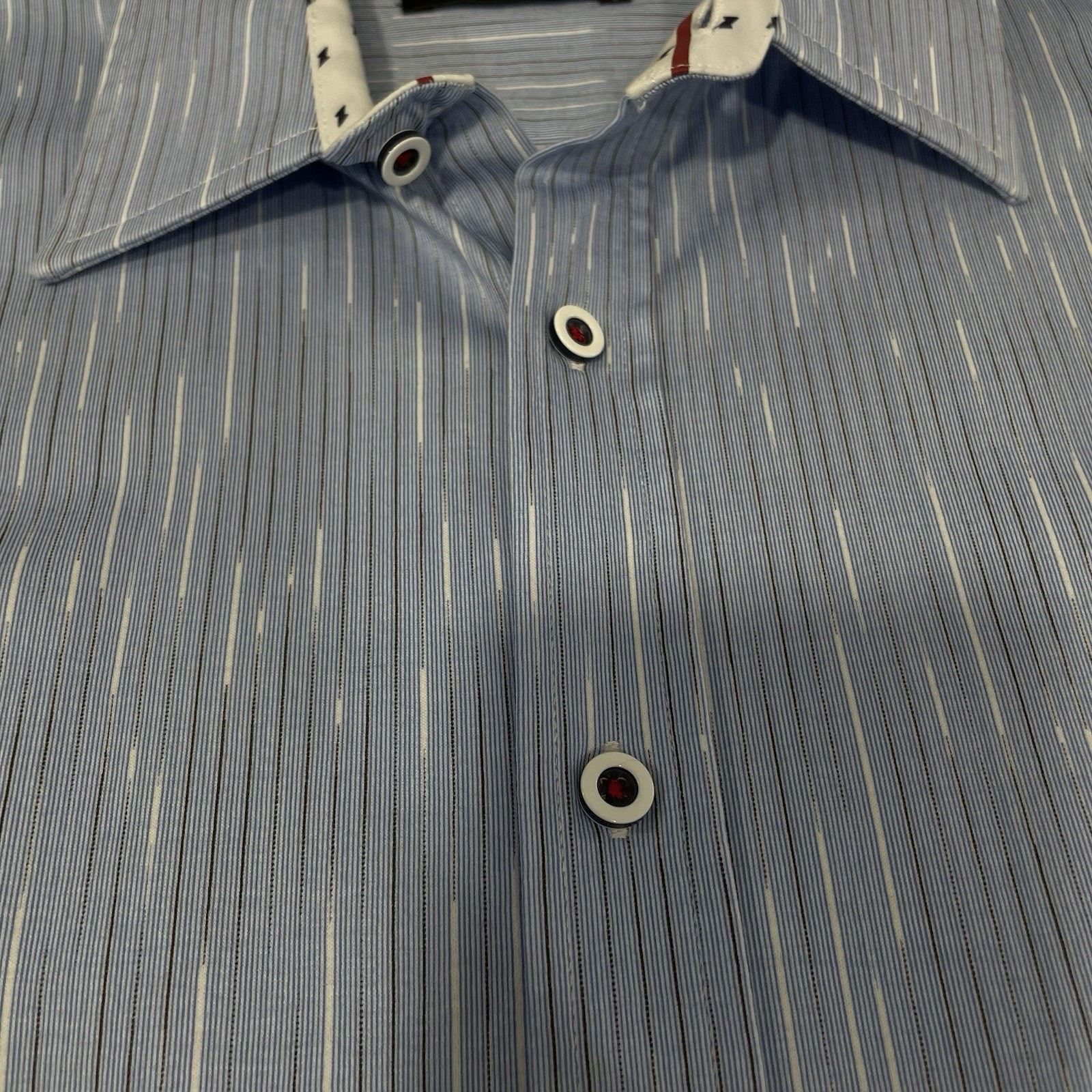 Acme Clothing Butter Cloth Shirt Men’s Slim Fit XL Blue Stripe Regular Fit Size US XL / EU 56 / 4 - 3 Thumbnail