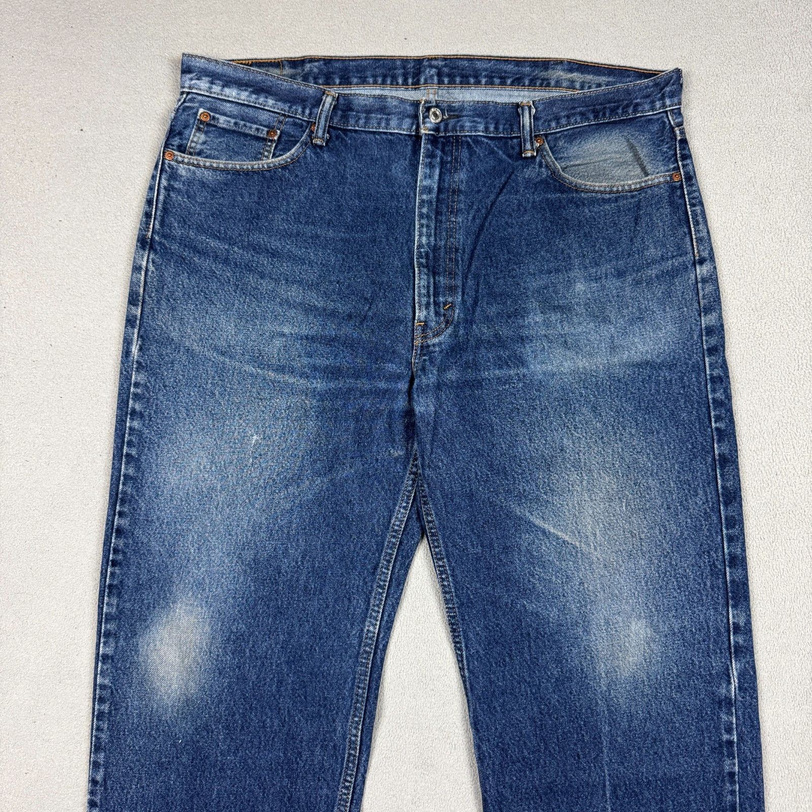 Levi's VTG Levi's 550 Relaxed Fit Jeans W42 L30 Dark Blue 90s Size US 42 / EU 58 - 3 Thumbnail