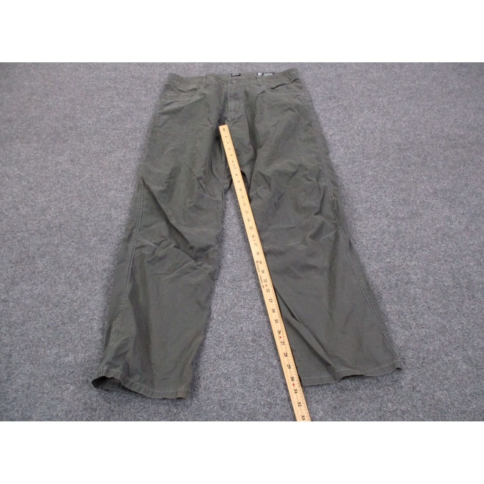Vintage Kuhl Revolvr Pants Mens 36 X 32 Green Carpenter Pockets Flat Front Regular Size US 36 / EU 52 - 3 Thumbnail