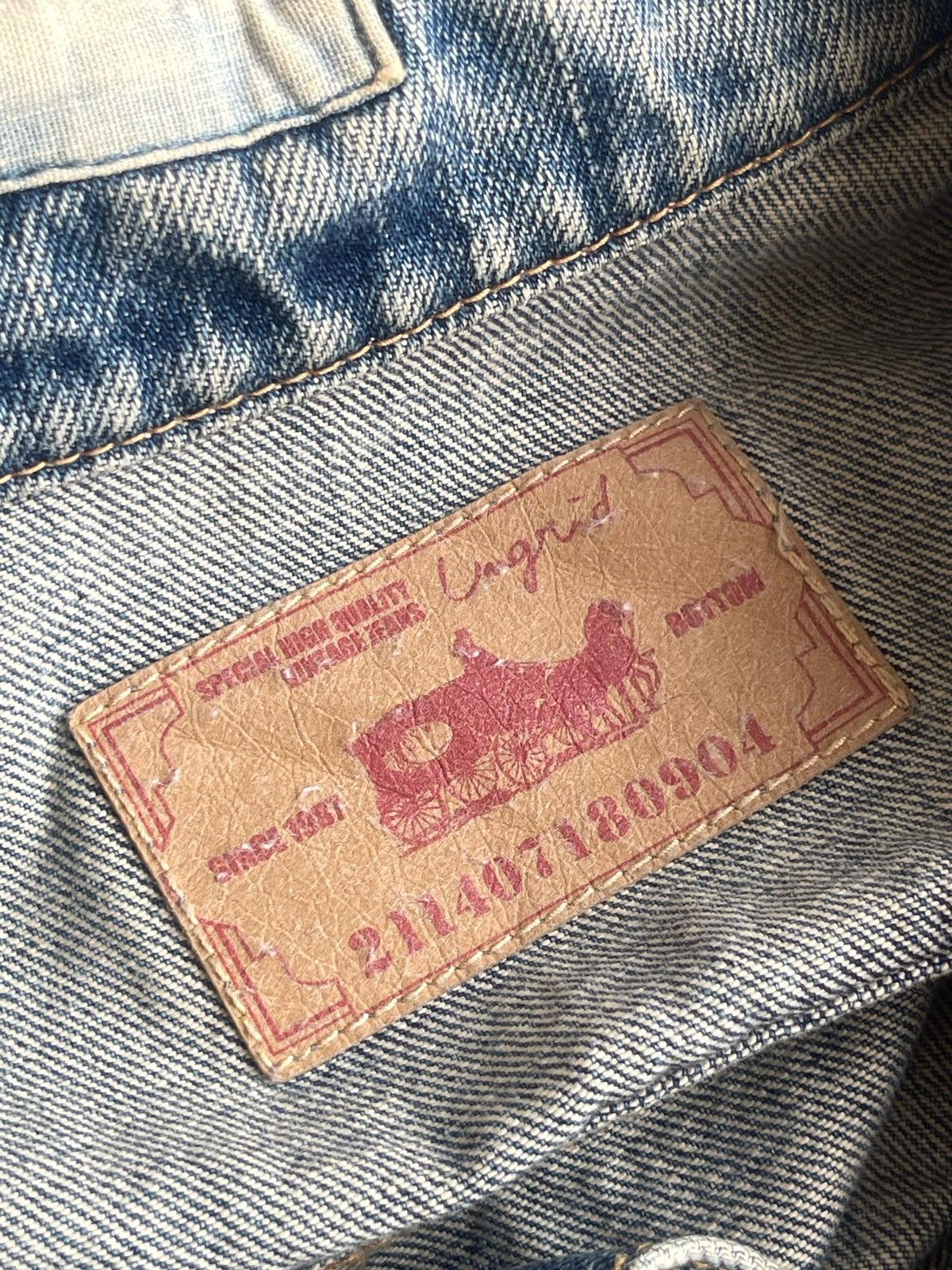 If Six Was Nine × Japanese Brand × Le Grande Bleu (L.G.B.) Ungrid Type-1 Trucker Boro Style Denim Jacket Size US M / EU 48-50 / 2 - 23 Thumbnail