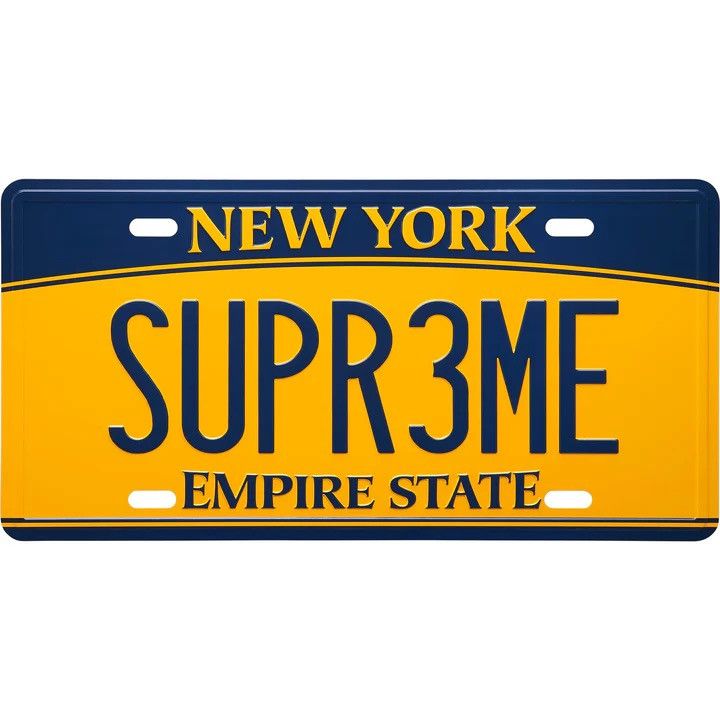 Supreme Supreme License Plate Size ONE SIZE - 1 Thumbnail