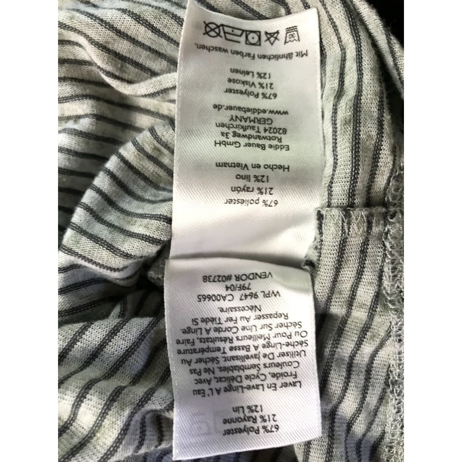 Eddie Bauer Eddie Bauer Shirt Women’s Size Small Gray Striped Cuffed Short Sleeve T-Shirt Regular Womens Size S / US 4 / IT 40 - 7 Thumbnail