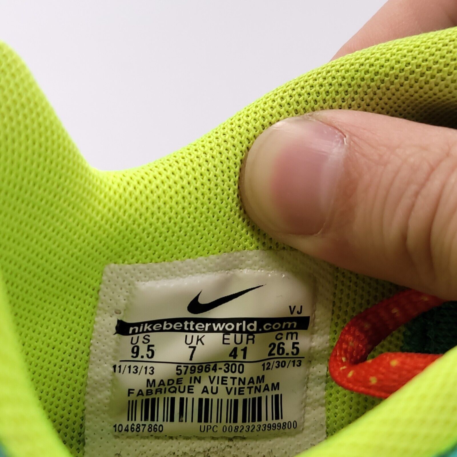 Nike Nike Free 3.0 Shoe Womens Size 9.5 579964-300 Blue Yellow Size US 9.5 / IT 39.5 - 10 Thumbnail