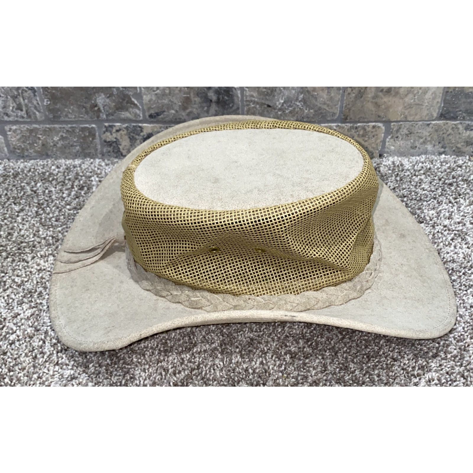 Minnetonka Minnetonka Beige Leather Cowboy Hat Size S Western Mens Size ONE SIZE - 2 Thumbnail