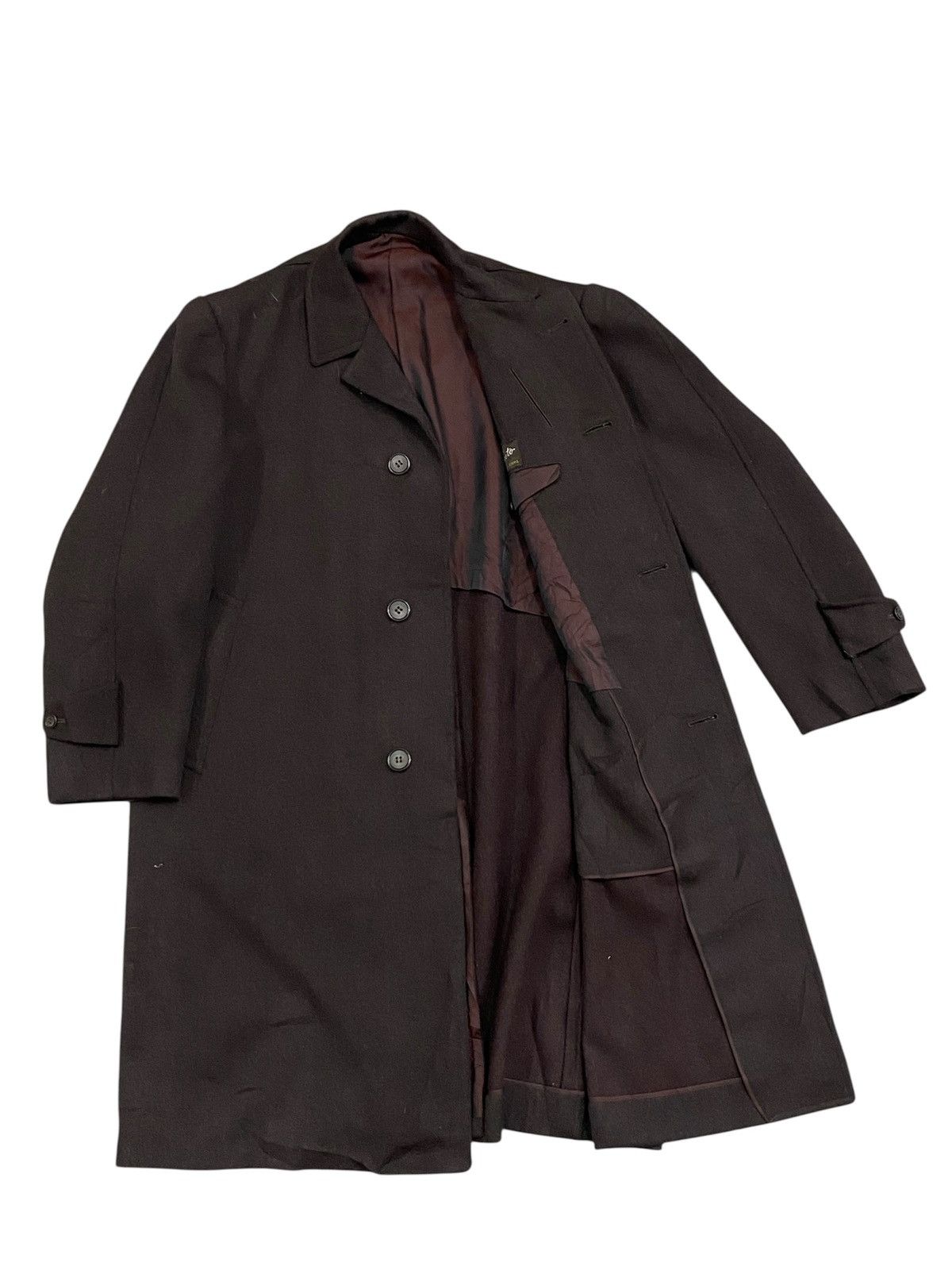Yohji Yamamoto Tailor Yamamoto Japan Vintage Black Wool OverCoat 90s Size US M / EU 48-50 / 2 - 2 Thumbnail