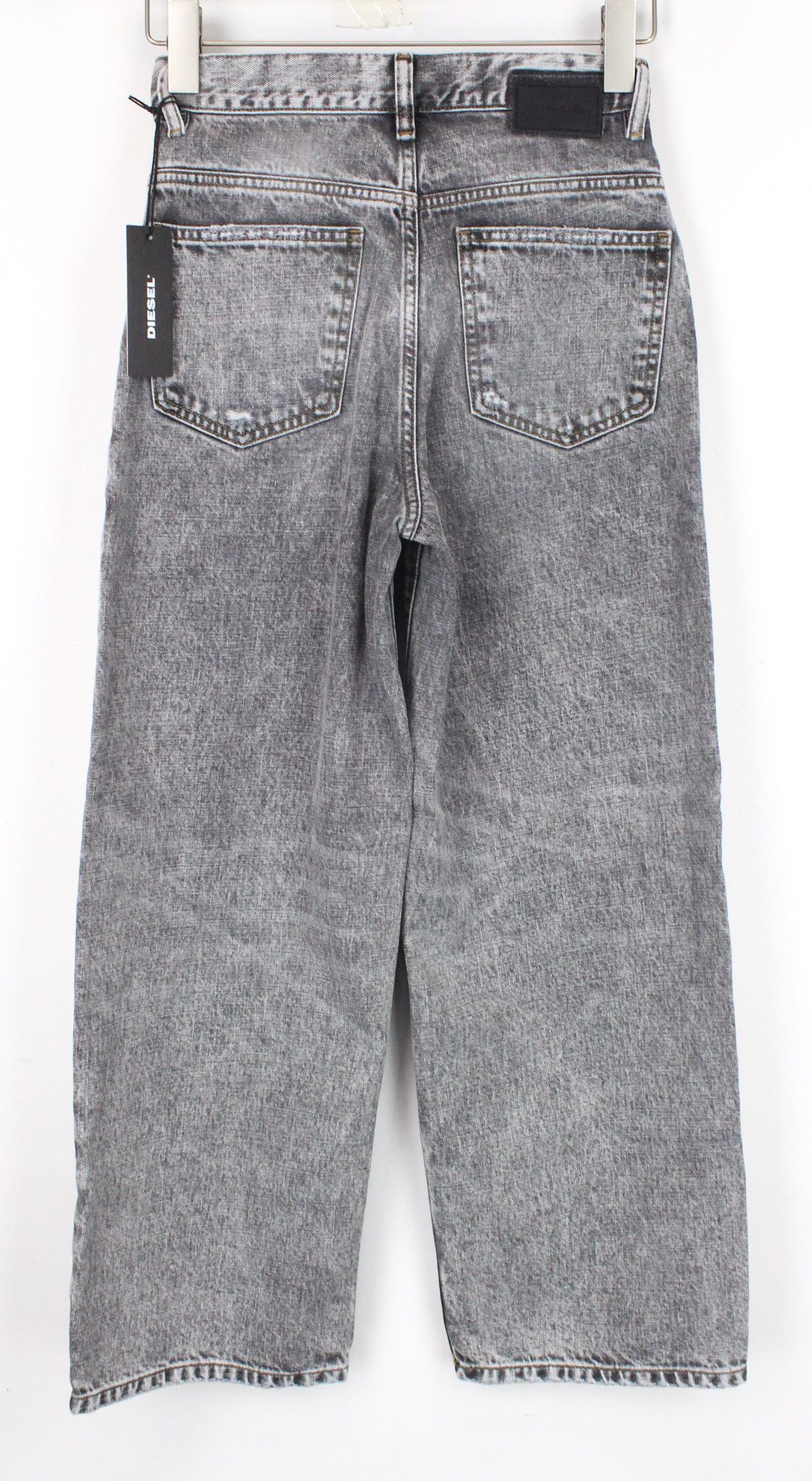 Diesel WIDEE 8880X W24/L30 Grey Cotton Straight Jeans 69498 Size 24" / US 00 / IT 34 - 2 Thumbnail