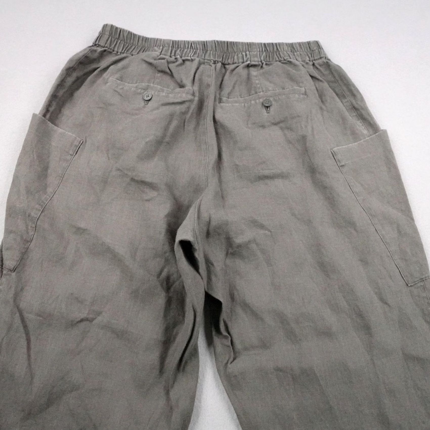 Cos COS Pants Mens 36R Green True Hemp Baggy Loose Wide Leg Tapered Cropped Relaxed Size US 36 / EU 52 - 5 Thumbnail
