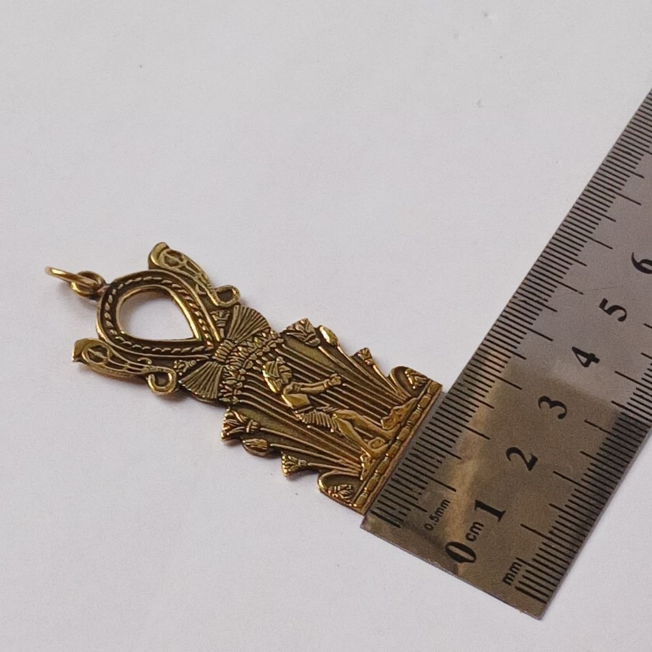 Handmade Antique Egyptian Ankh Pendant – Handmade Brass Amulet Size ONE SIZE - 4 Thumbnail