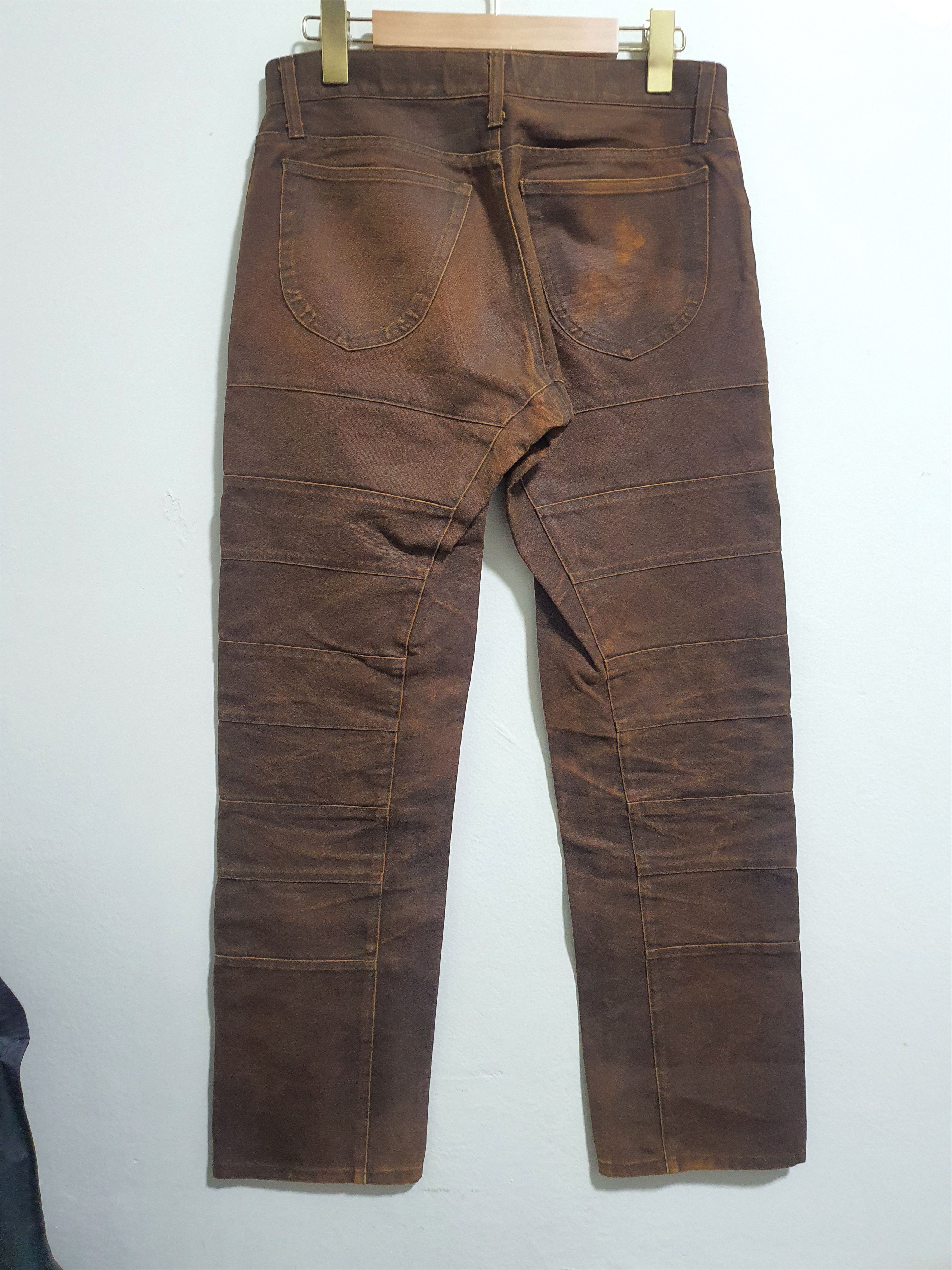 Japanese Brand THE DIFFERENT 30”/39.5” RARE DESIGN WAX JEANS Size US 30 / EU 46 - 2 Thumbnail