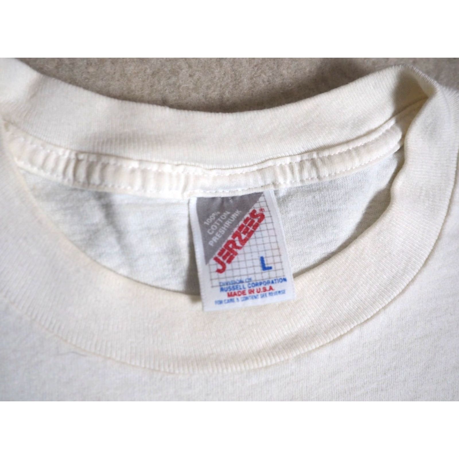 Jerzees VTG 90s Jerzees Shoebox Dad Aging Humor Joke Art USA White Tee T-Shirt Mens L Size US L / EU 52-54 / 3 - 5 Thumbnail