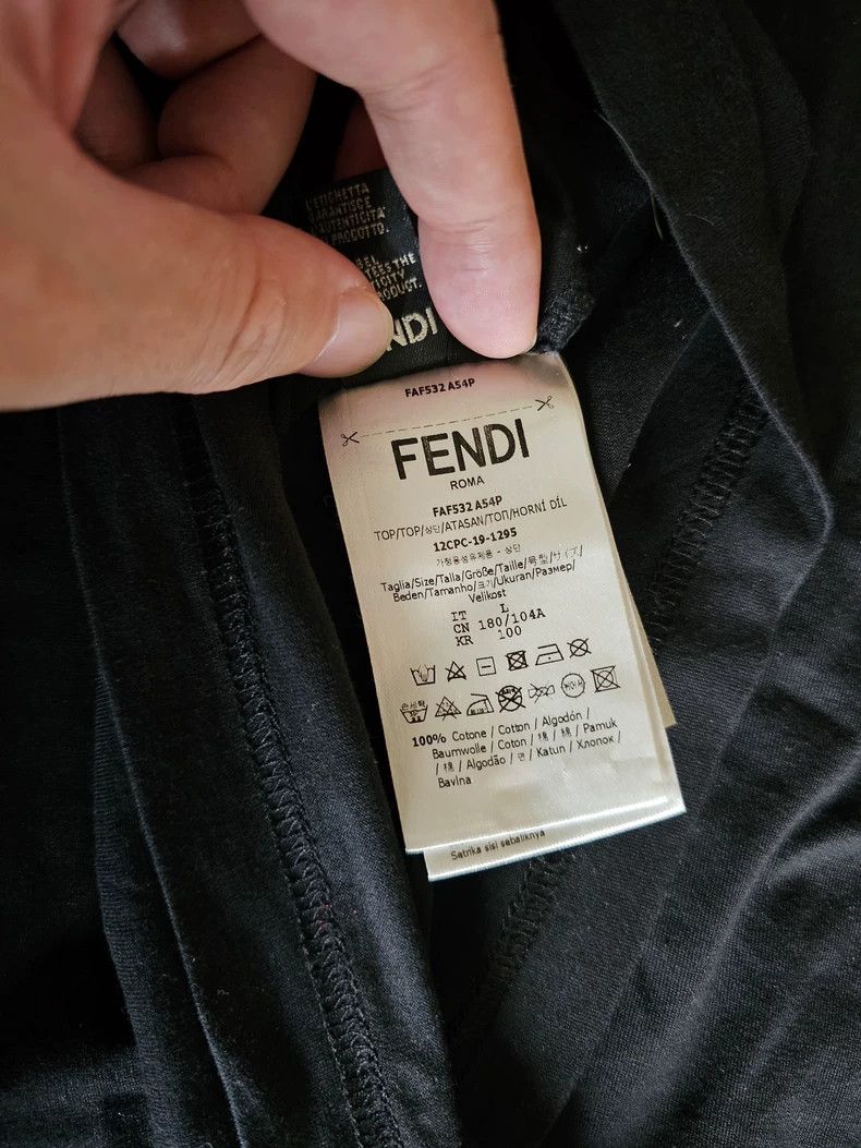 Fendi FENDI Black T-shirt Size US L / EU 52-54 / 3 - 6 Thumbnail