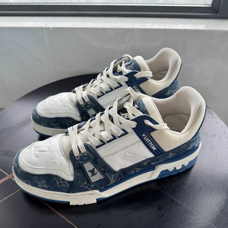 Louis Vuitton Louis Vuitton Denim Canvas Low-Top Fashion Sneakers -2508 Size US 9.5 / IT 39.5 - 1 Thumbnail