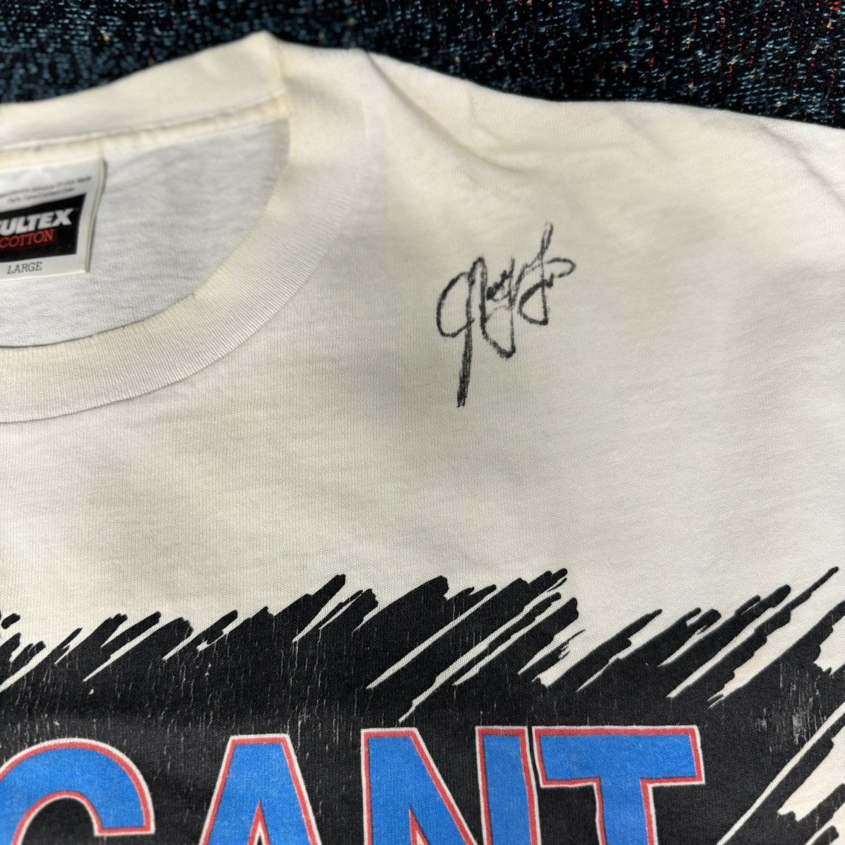 NASCAR × Vintage VINTAGE NASCAR HARRY GANT AUTOGRAPHED TEE WHITE Size US L / EU 52-54 / 3 - 4 Thumbnail