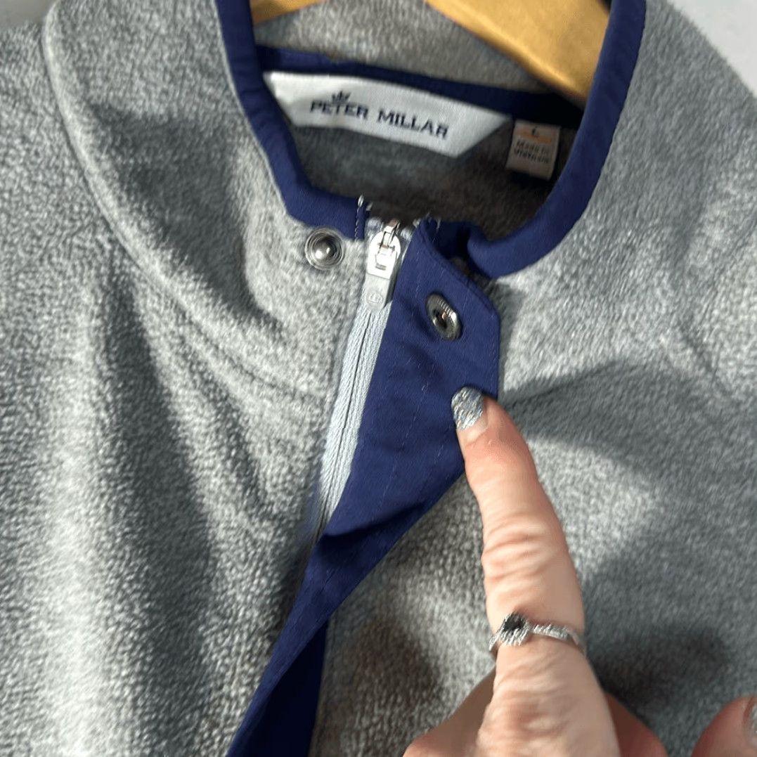 Peter Millar VINTAGE Peter Millar Crown Sport Men's Cloudglow Micro Fleece Half Zip Pullover Sweater Size US L / EU 52-54 / 3 - 3 Thumbnail
