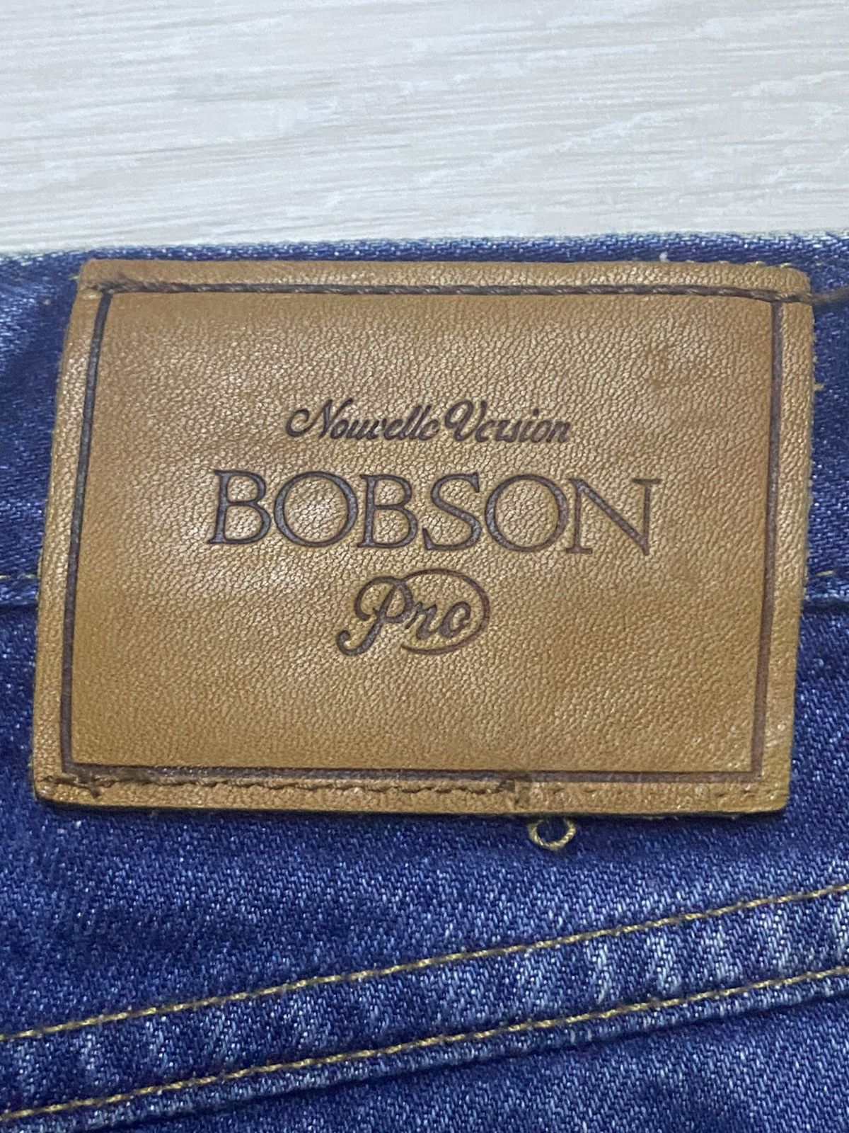 Japanese Brand Vintage Nouvelle Bobson Pro Blue Wash Tapered Leg Jeans Size US 30 / EU 46 - 9 Thumbnail