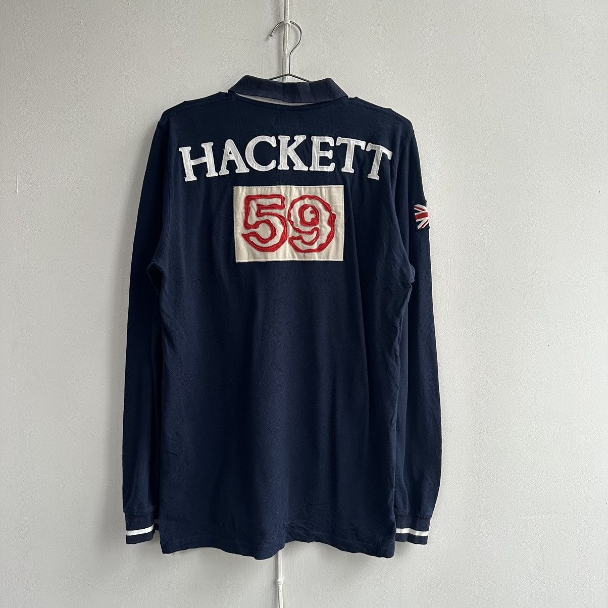 Hackett × Vintage HACKETT ASTON MARTIN VINTAGE GREAT BRITAIN RUGBY POLO LONG Size US XL / EU 56 / 4 - 8 Thumbnail