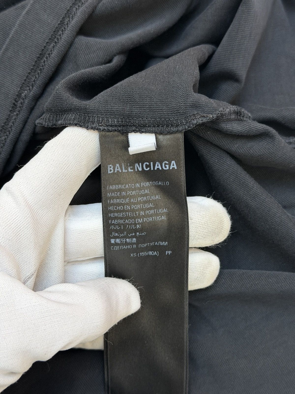 Balenciaga Balenciaga Rhinestone Logo Back Tee Shirt Size US XS / EU 42 / 0 - 7 Thumbnail