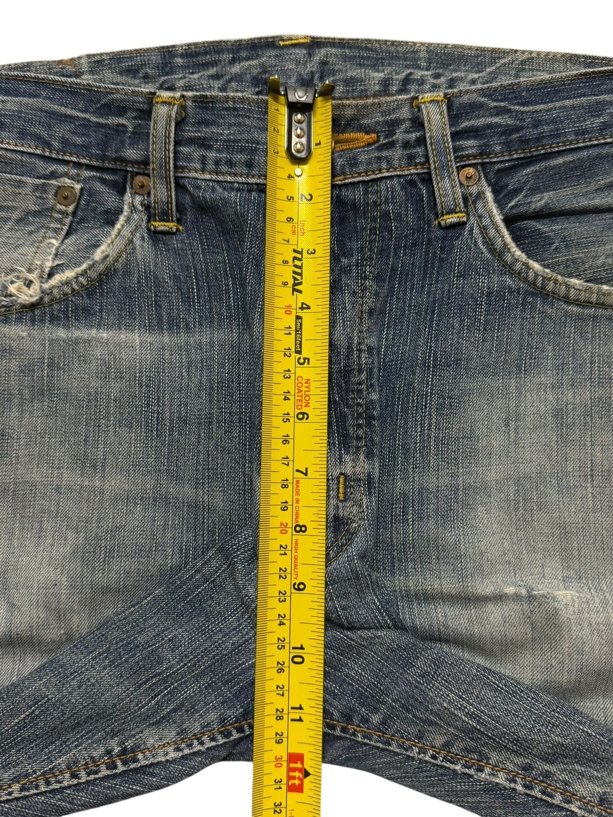 Edwin Vintage 90s Edwin 505zx Selvedge Blue Faded Wash Wide Leg Size US 33 - 15 Thumbnail