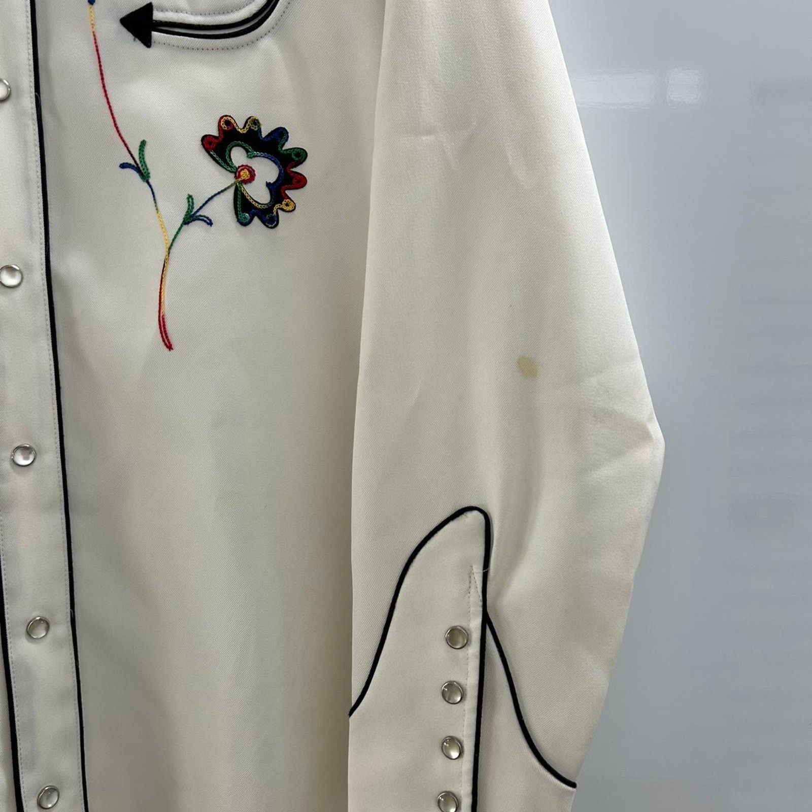 Other VTG 70s H Bar C western embroidery pearl snap shirt Size US L / EU 52-54 / 3 - 2 Thumbnail