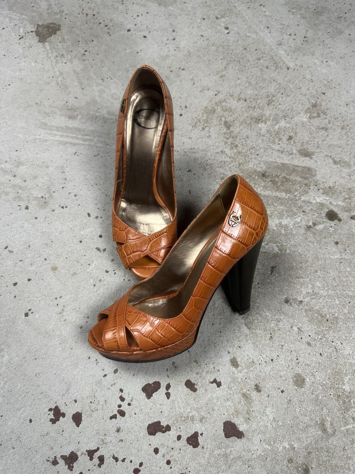 Just Cavalli 2000s Just Cavalli Genuine Leather Heels Animal Boots Size US 6 / IT 36 - 1 Thumbnail