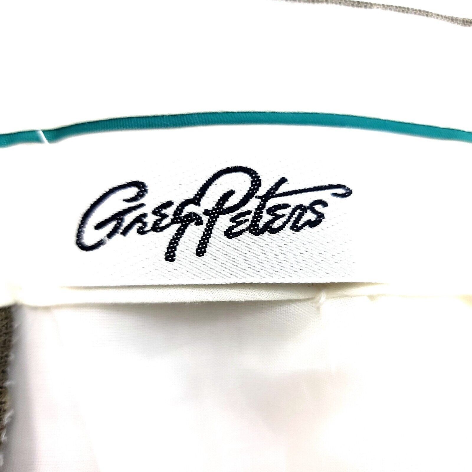 Vintage Greg Peters No Belt Loops Green Beige Wool Basket Weave Dres Size 34R - 5 Thumbnail