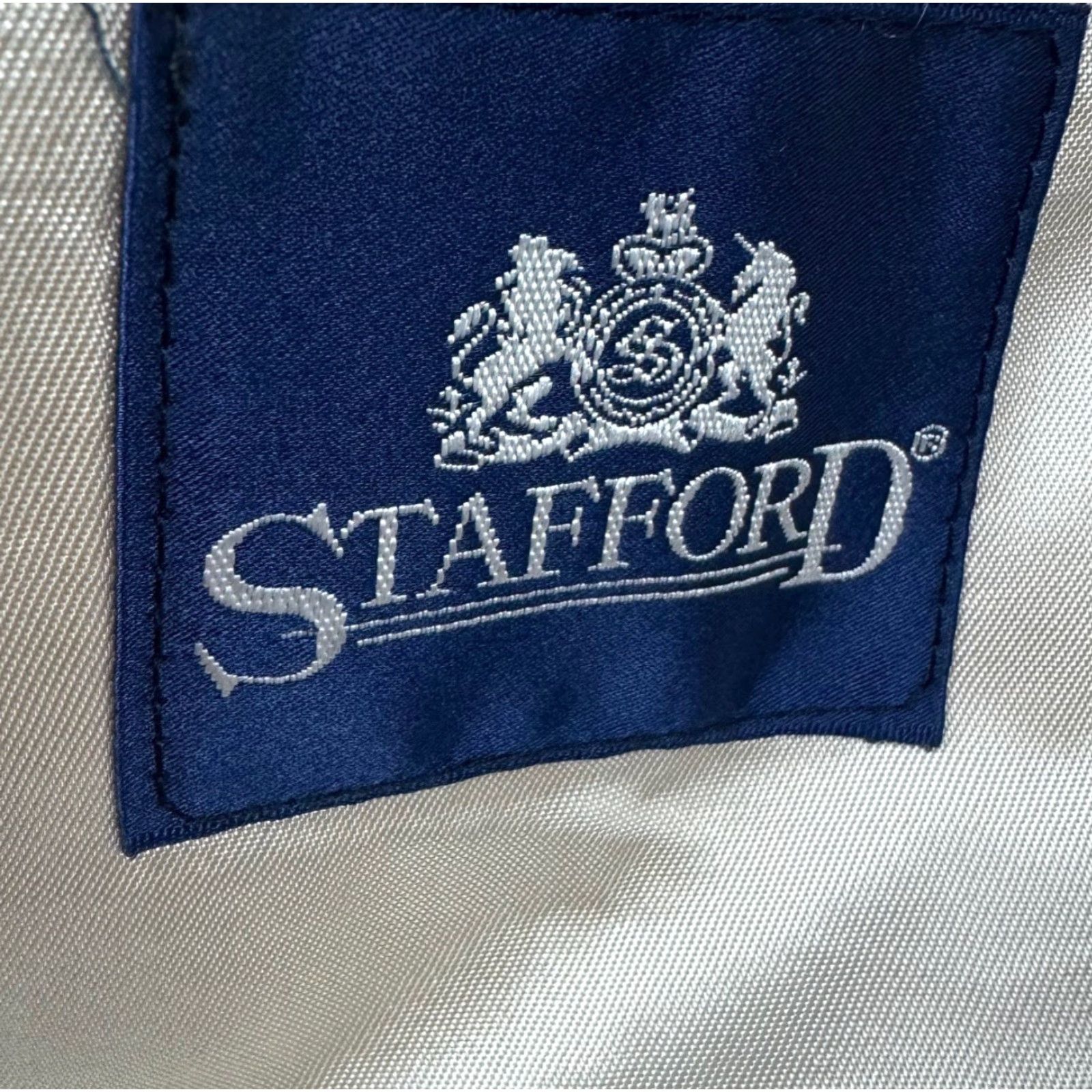 Stafford Stafford Men's Blazer 40R Yellow Polyester Blend Gold Button 2-Button Size 40R - 4 Thumbnail