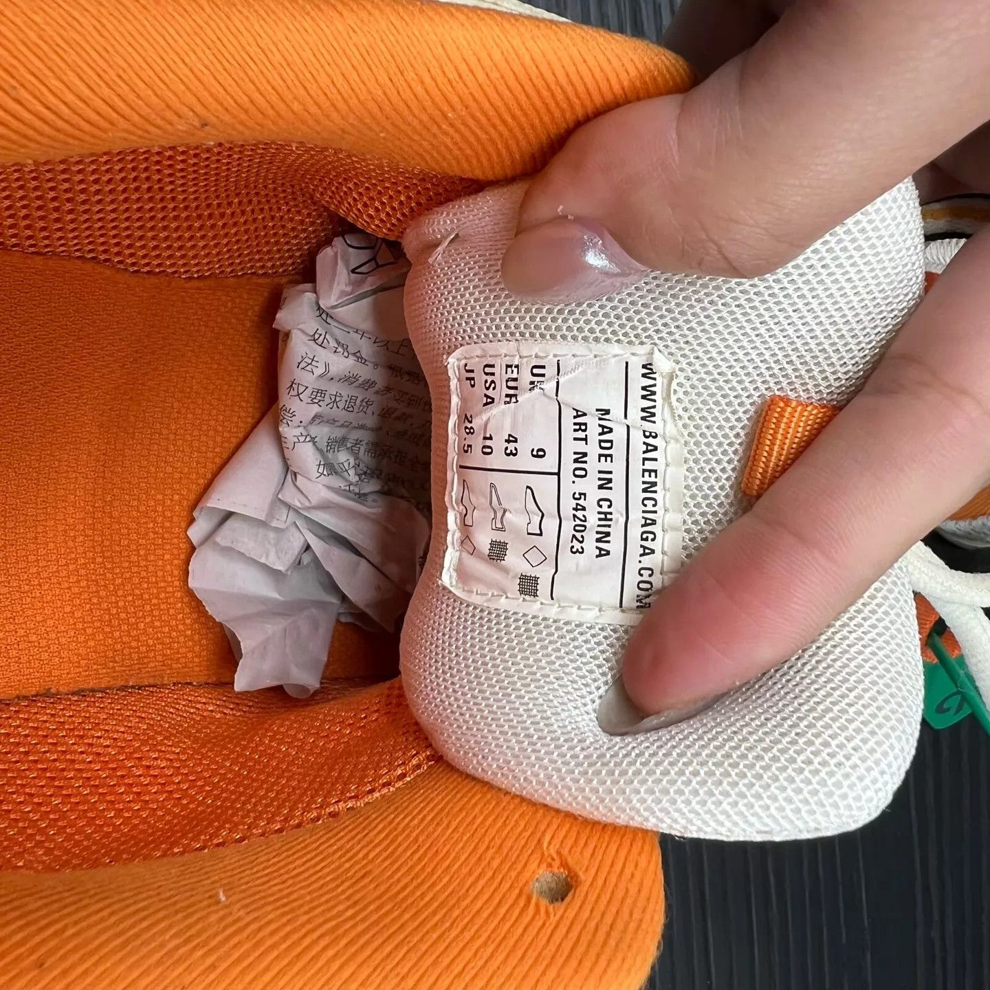 Balenciaga Balenciaga Track White Orange 43 New Size US 10 / EU 43 - 7 Thumbnail