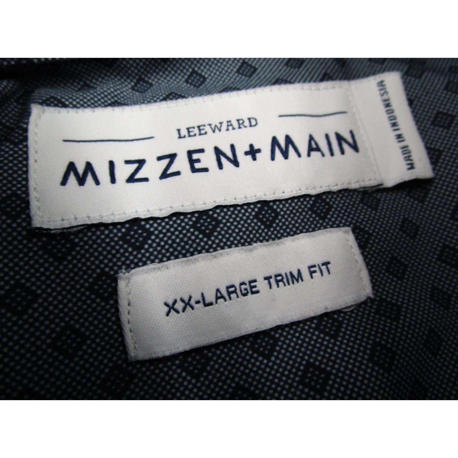 Mizzen+Main Mizzen+Main Leeward Dress Shirt Mens 2XL Gray Trim Fit Stretch L-10010 Size 48R - 3 Thumbnail