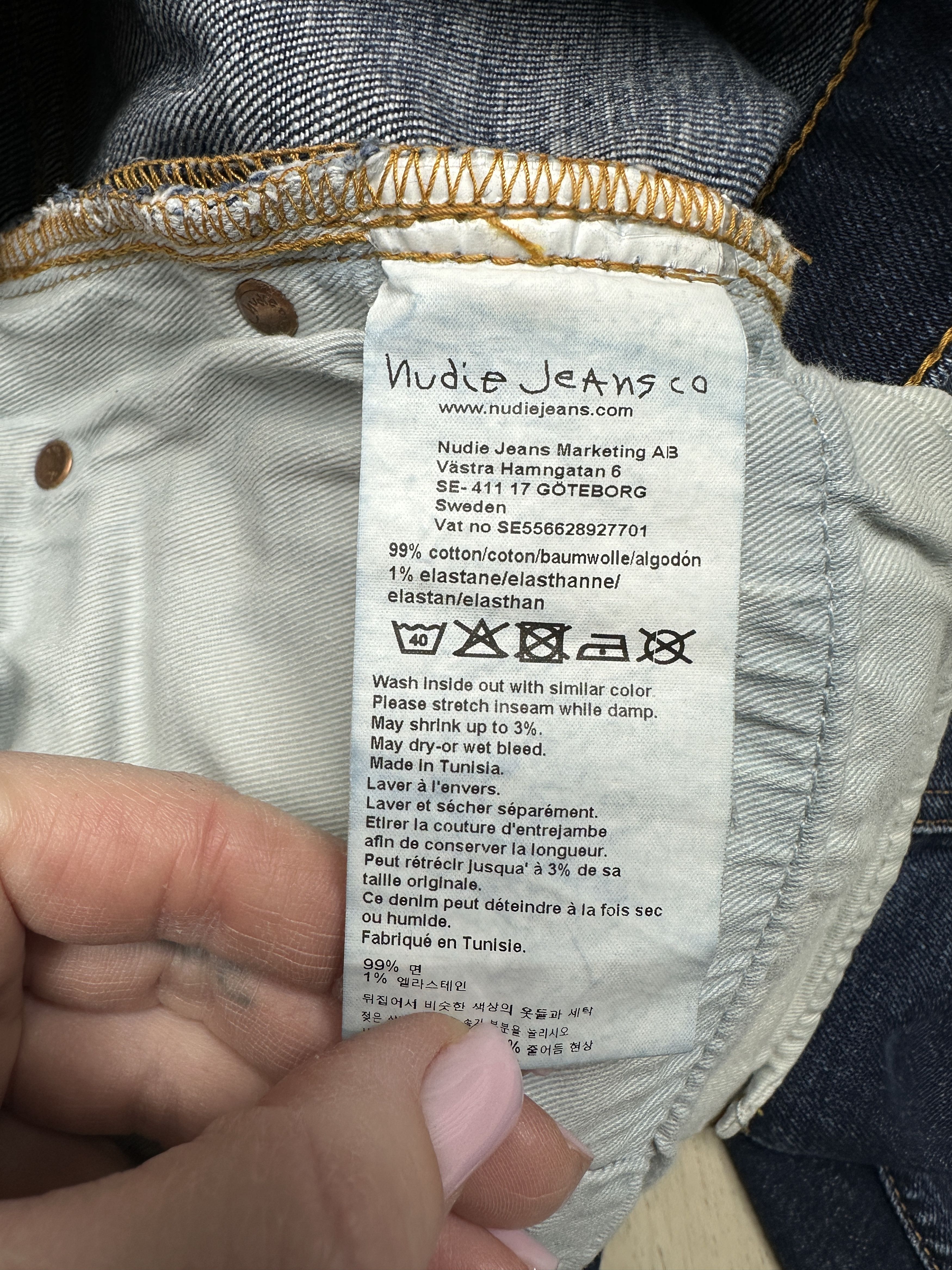 Nudie Jeans Nudie Jeans Lean Dean Vintage Mens Denim Pants Size US 31 - 10 Thumbnail