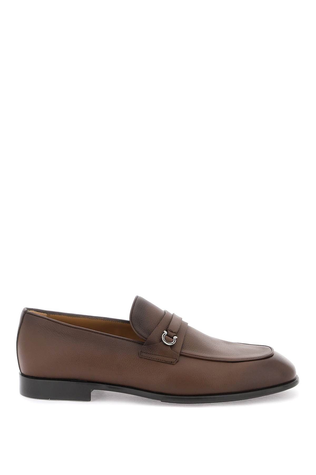 image of Salvatore Ferragamo Ferragamo Gancini Mocassins Shoes in Cocoa Brown, Men's (Size 7)