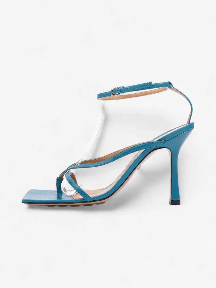 Bottega Veneta o1n1vont1024 Stretch Square Toe Ankle Strap Sandals Sky Blue Size US 5.5 / IT 35.5 - 5 Thumbnail