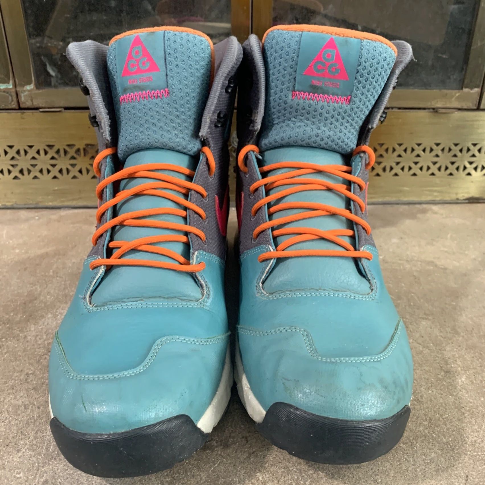 Nike VINTAGE Nike Stasis ACG Athletic Boots 616192-368 Mineral Teal Pink Urban Orange Size 9 Mens Boots 2013 Size US 12 / EU 45 - 3 Thumbnail