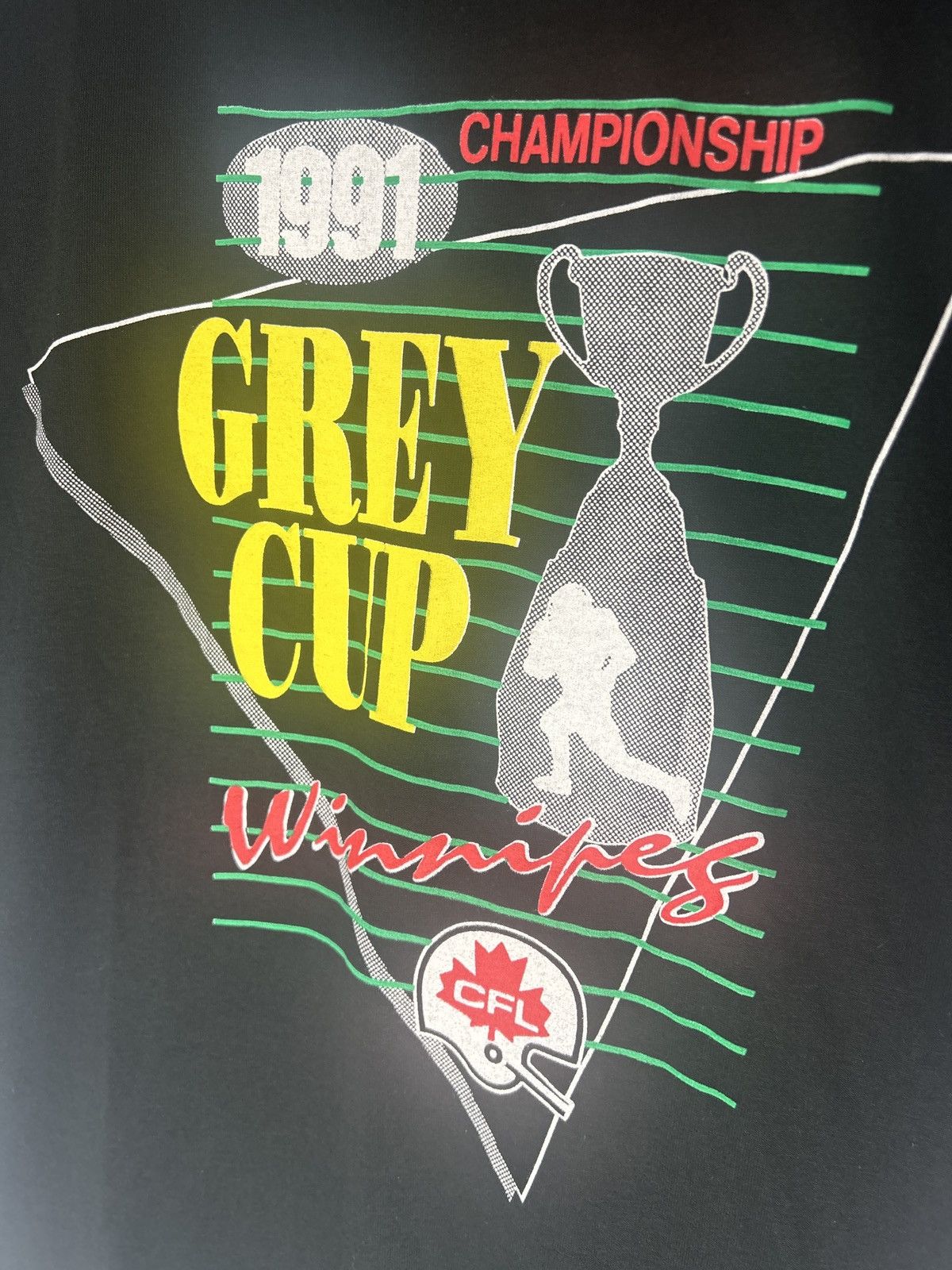 Fruit Of The Loom Vintage 1991 Grey Cup Championship CFL Winnipeg Tee Size US L / EU 52-54 / 3 - 2 Thumbnail