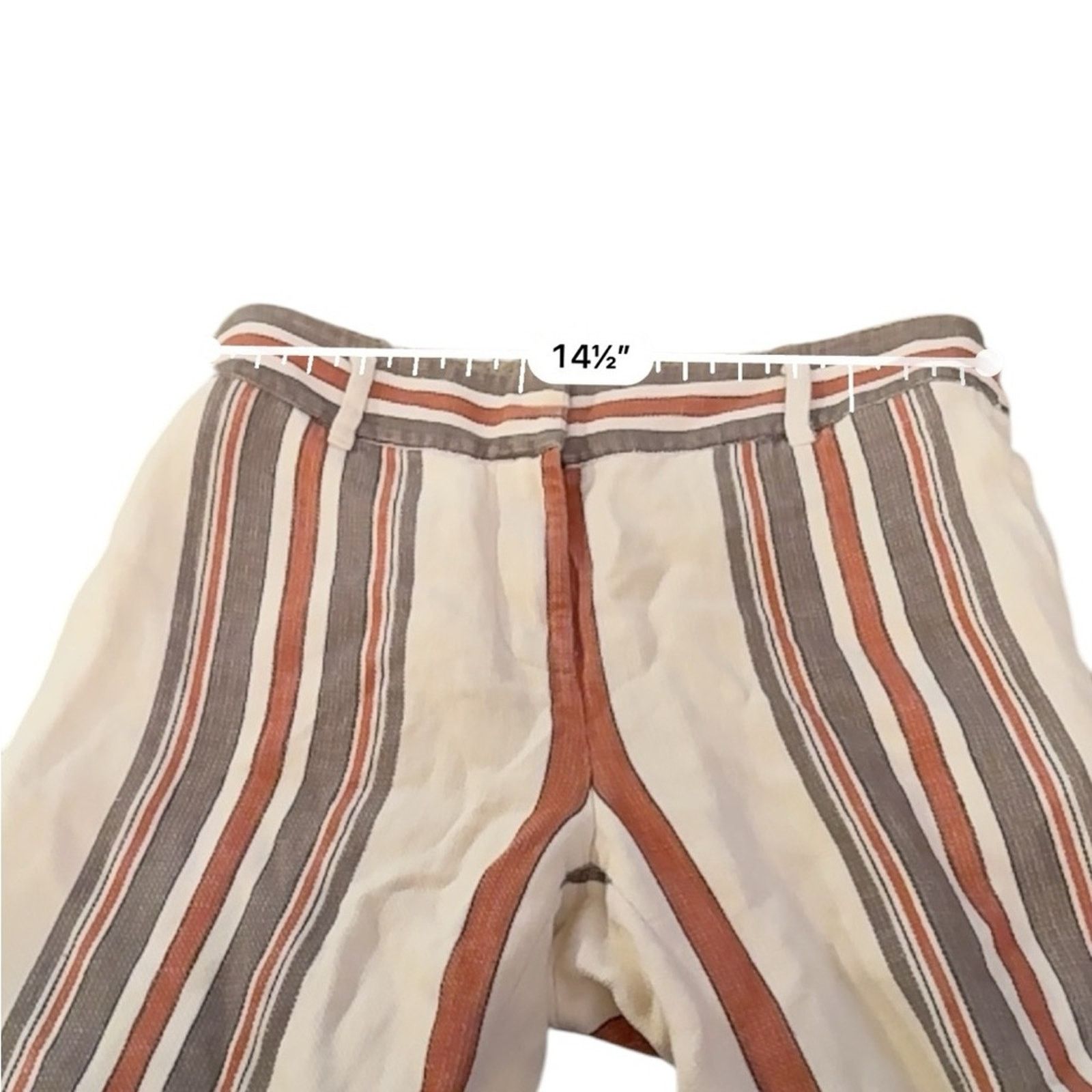Rebecca Minkoff Rebecca Minkoff Molly Striped High Rise Straight Pants 4 Size 27" / US 4 / IT 40 - 10 Thumbnail