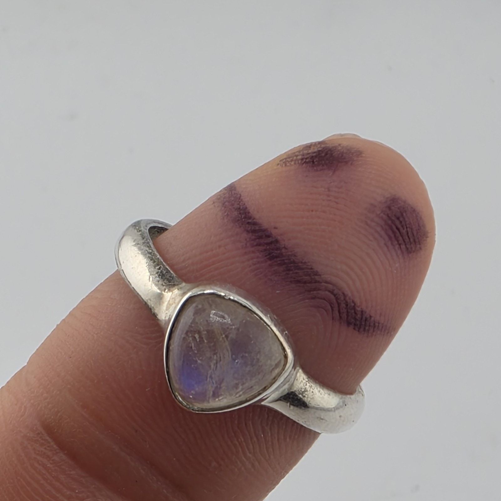 Other Sterling Silver Moonstone Ring 10 Teardrop Natural Stone Size ONE SIZE - 1 Thumbnail