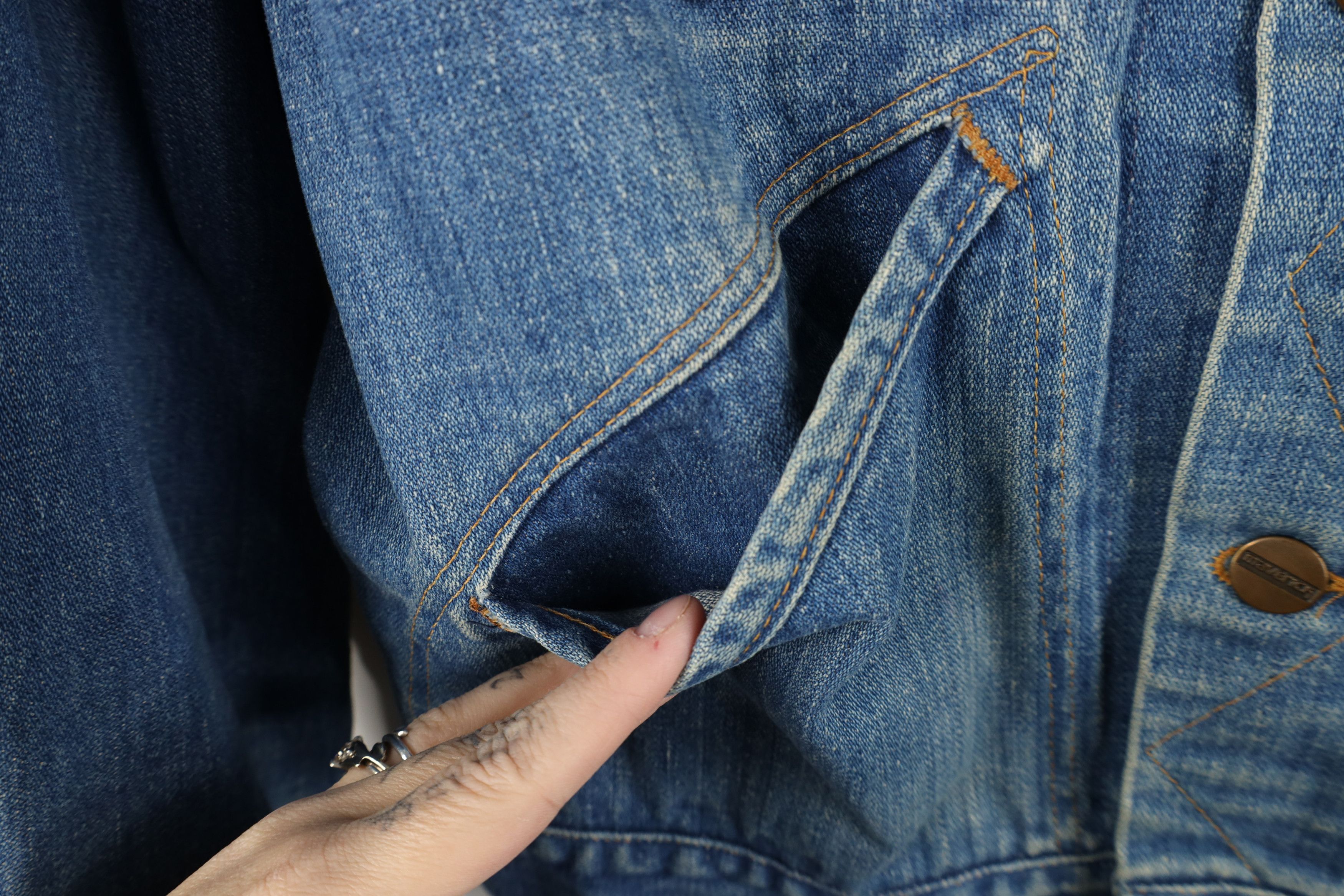 Vintage Vintage 60s Streetwear 14oz Denim Jean Trucker Jacket USA Size US XL / EU 56 / 4 - 6 Thumbnail