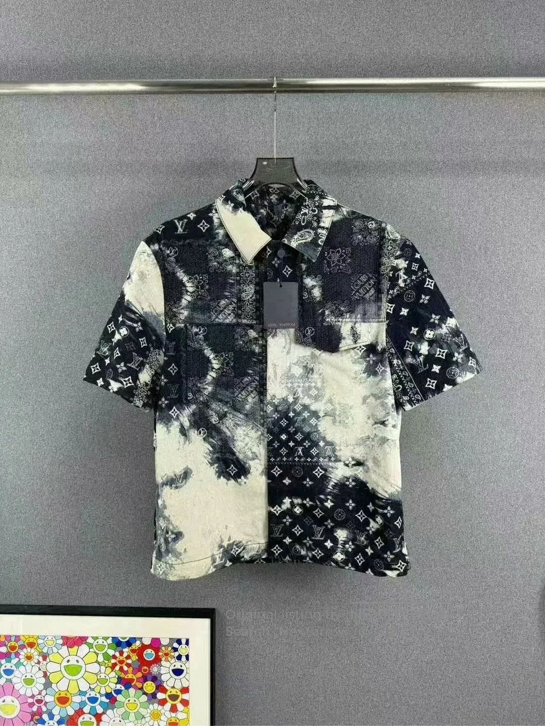 louis vuitton short sleeve denim shirt.
