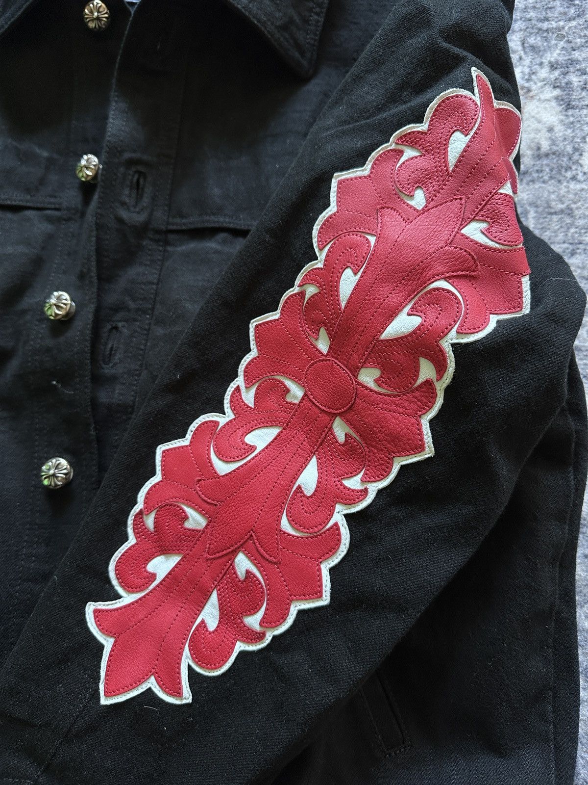 Chrome Hearts Chrome Hearts Floral cross patch jacket Size US L / EU 52-54 / 3 - 3 Thumbnail